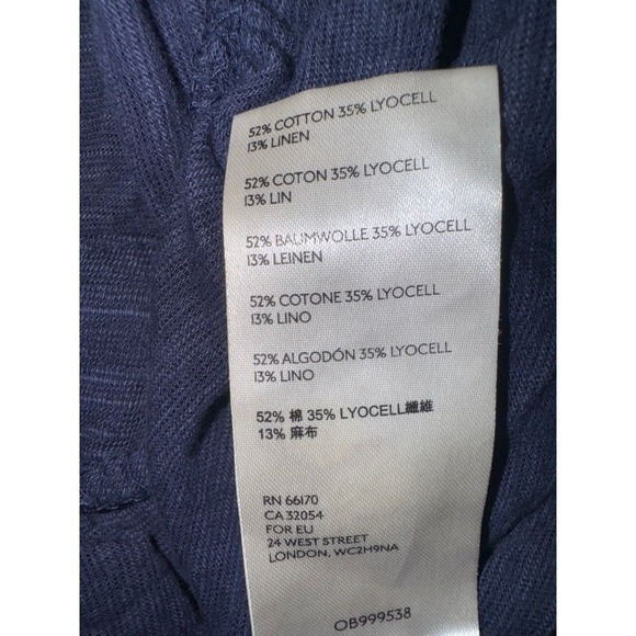 Free people blue embroidered v neck ruffle cap sleeve tunic top oversized small - Picture 6 of 7